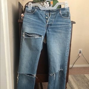 Vintage style straight leg jeans